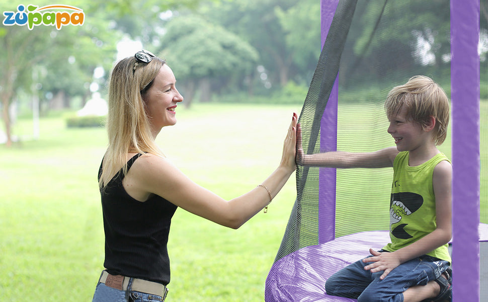 Safe Purple Trampoline