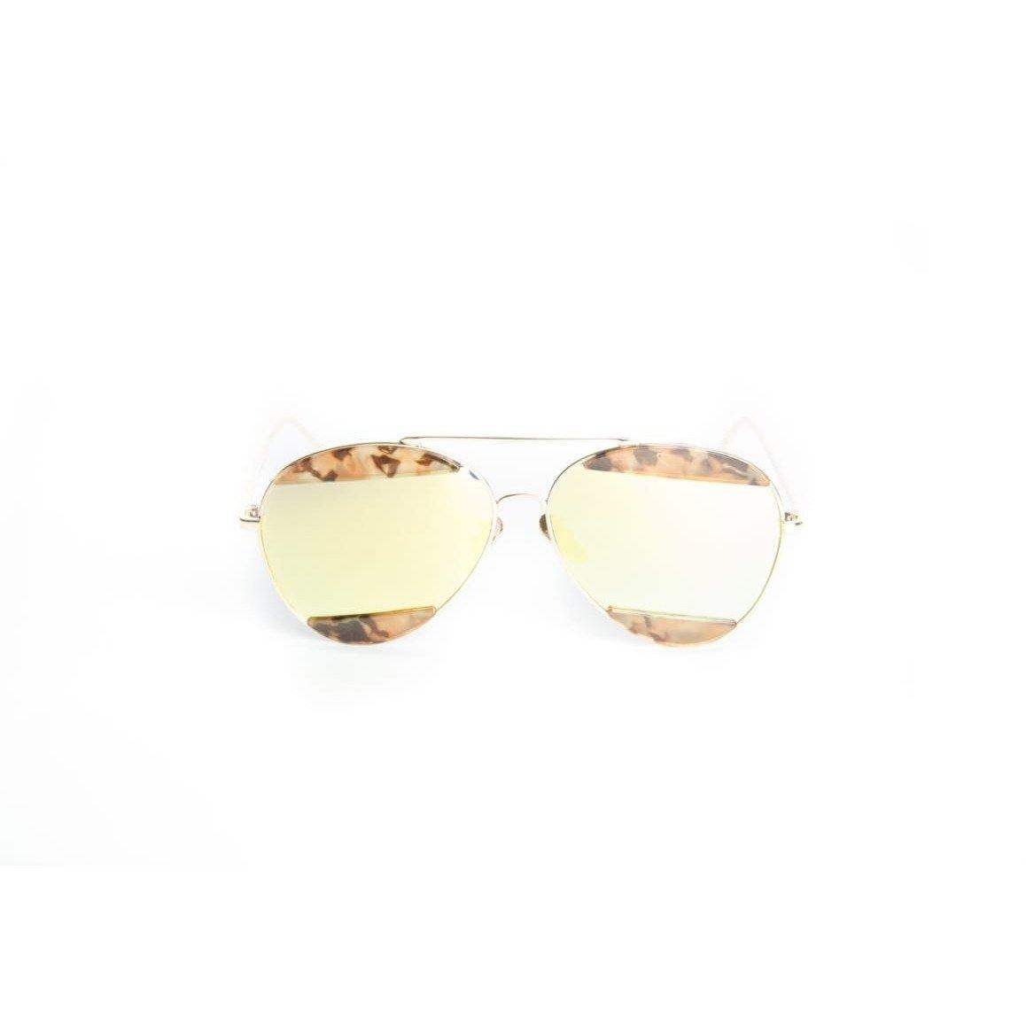 Unisex Metal Sunglasses With Marble Accent Marble Aviators