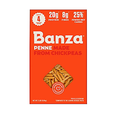 Banza Penne Gluten-Free, High Protein, Lower Carb Pasta, 32 oz.