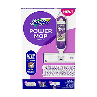 Swiffer PowerMop Multi-Surface Floor Mop Kit, Lavender Scent