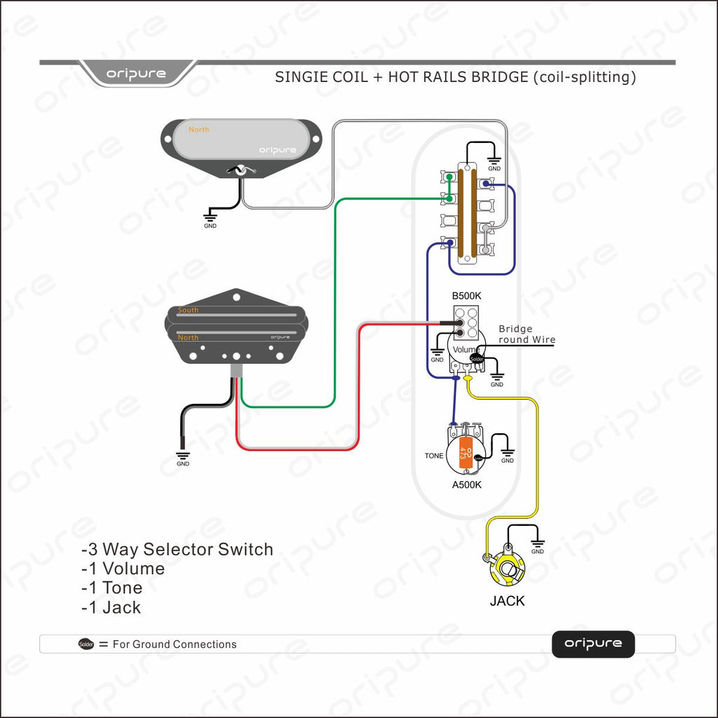 OriPure Tele Pickups Wiring Diagram