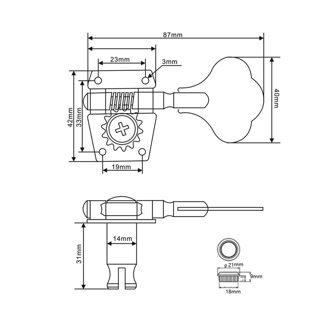 2L2R Bass Tuning Pegs Keys