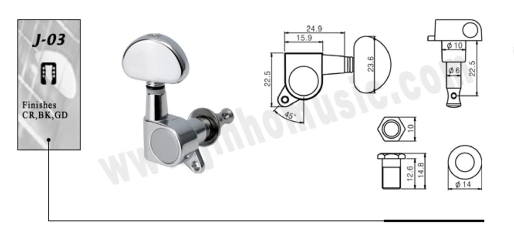 Tuning Pegs 3L3R