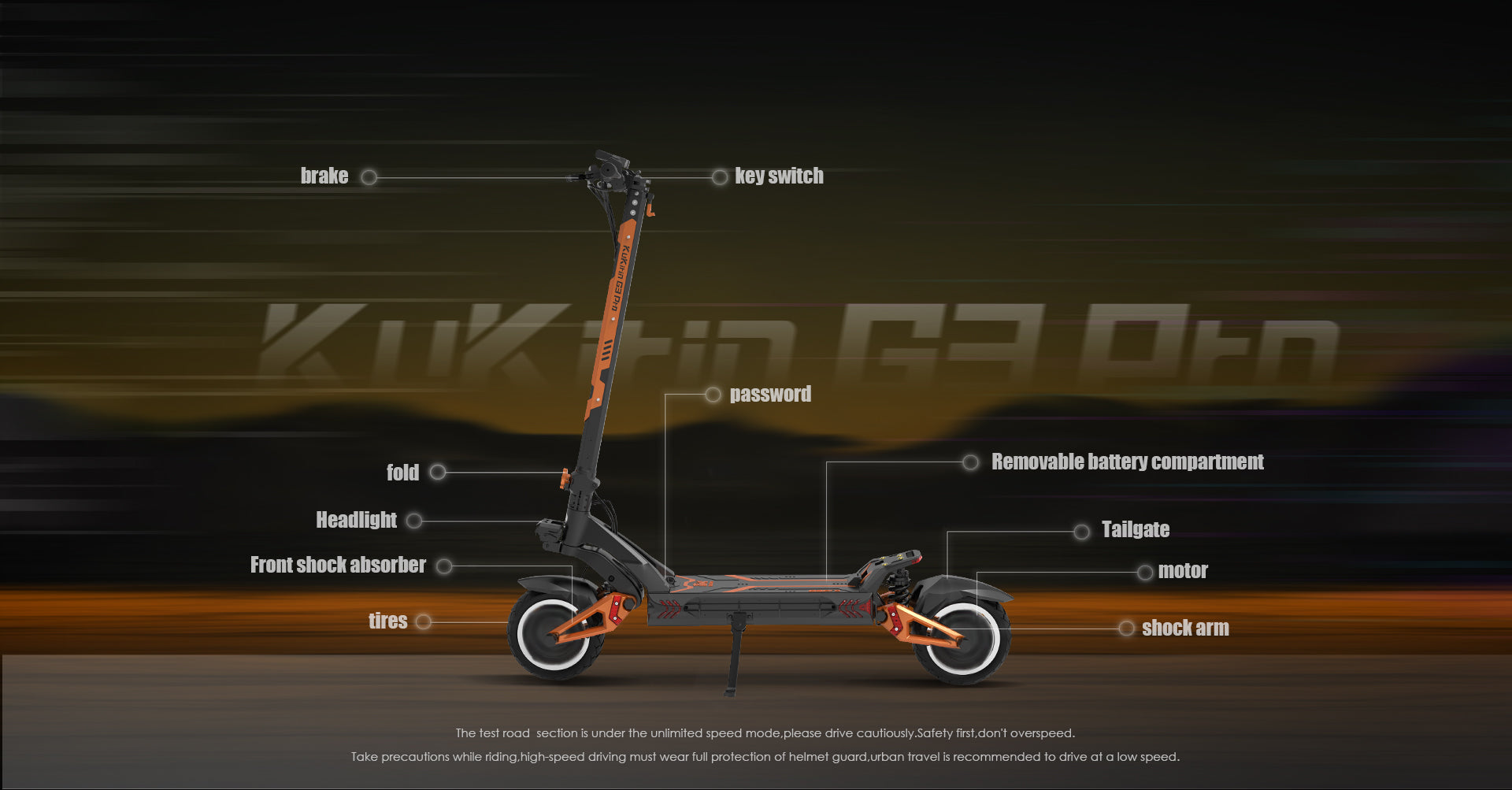 KuKirin G3 Adventurers Scooter électrique 10,5 pouces tout-terrain 120 –  Kugoo Officiel