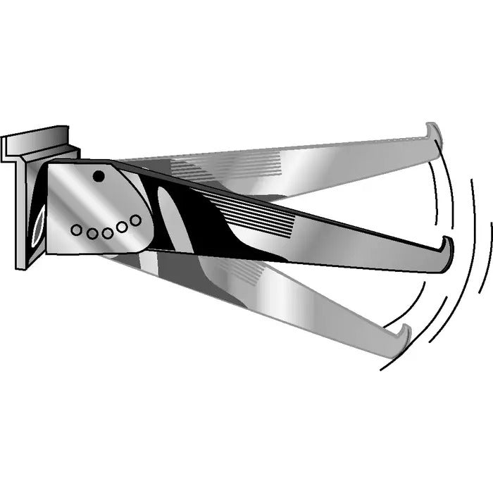 Adjustable Angle Shelf Brackets For Slatwall-Chrome