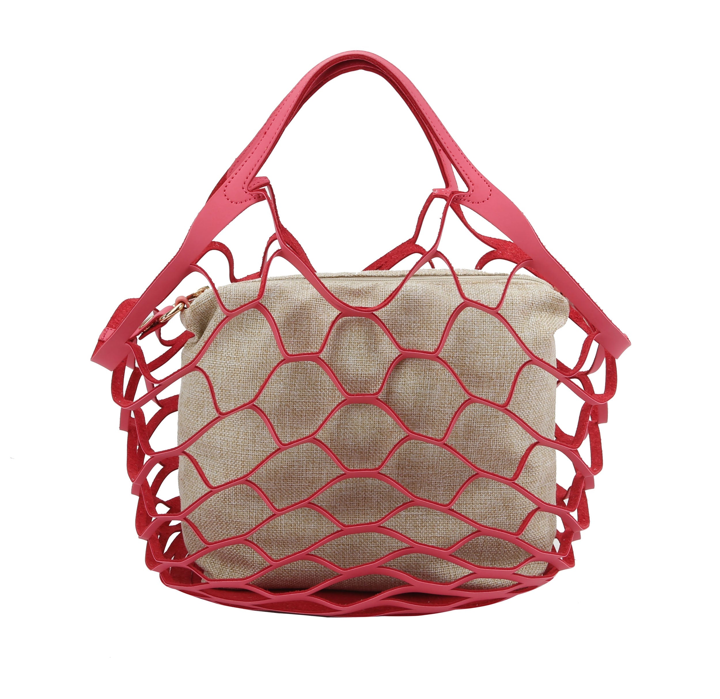 Mesh Beach CLUTCH Handbag Womens Casual Bag Foldable For Beach Picnic Vacation and Shopping