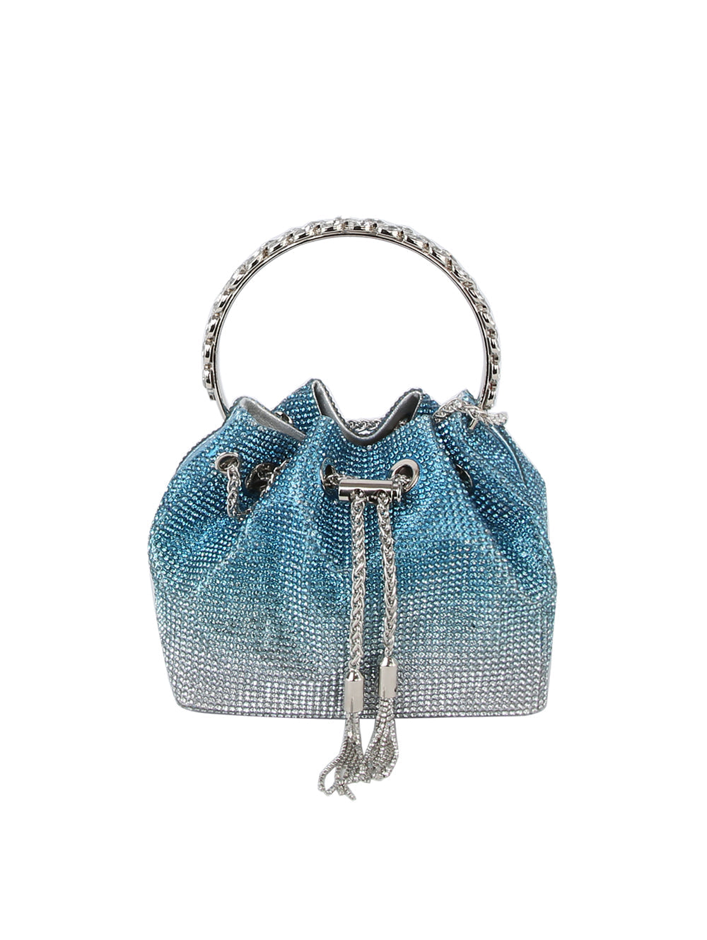 Gradation pattern rhinestone covered petite Evening Bag