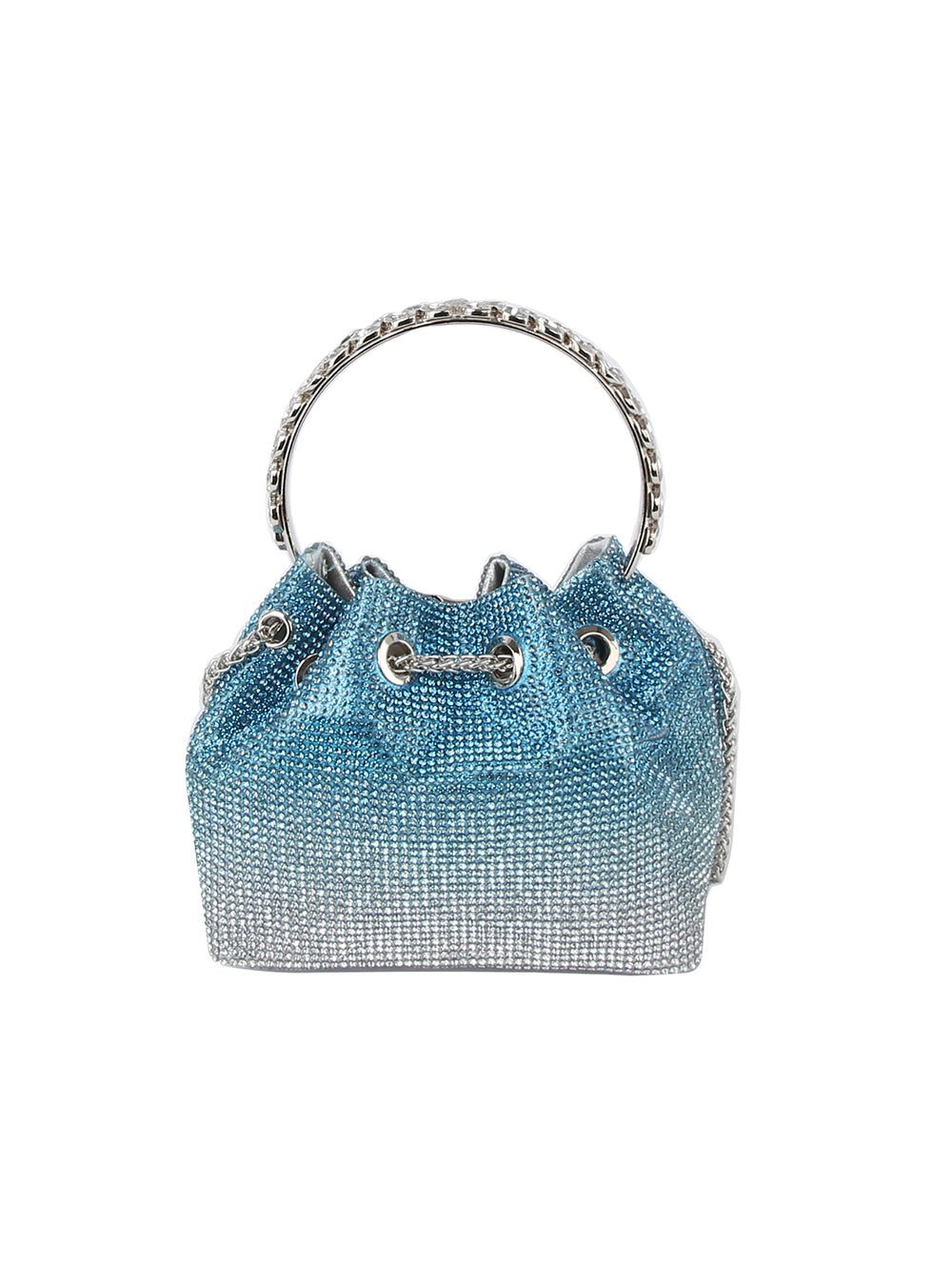 Gradation pattern rhinestone covered petite Evening Bag