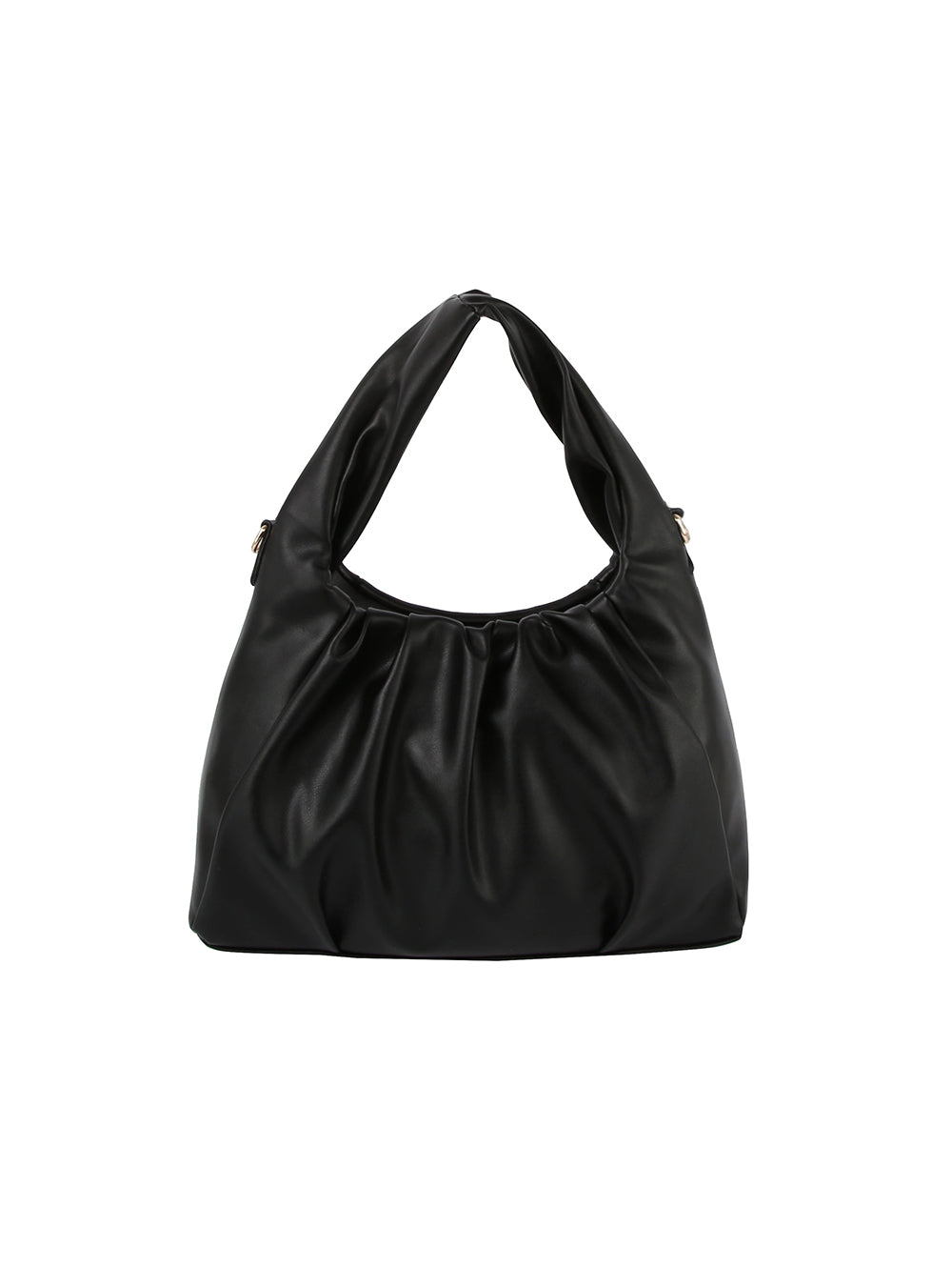 Scrunch soft leather hobo shoulder bag