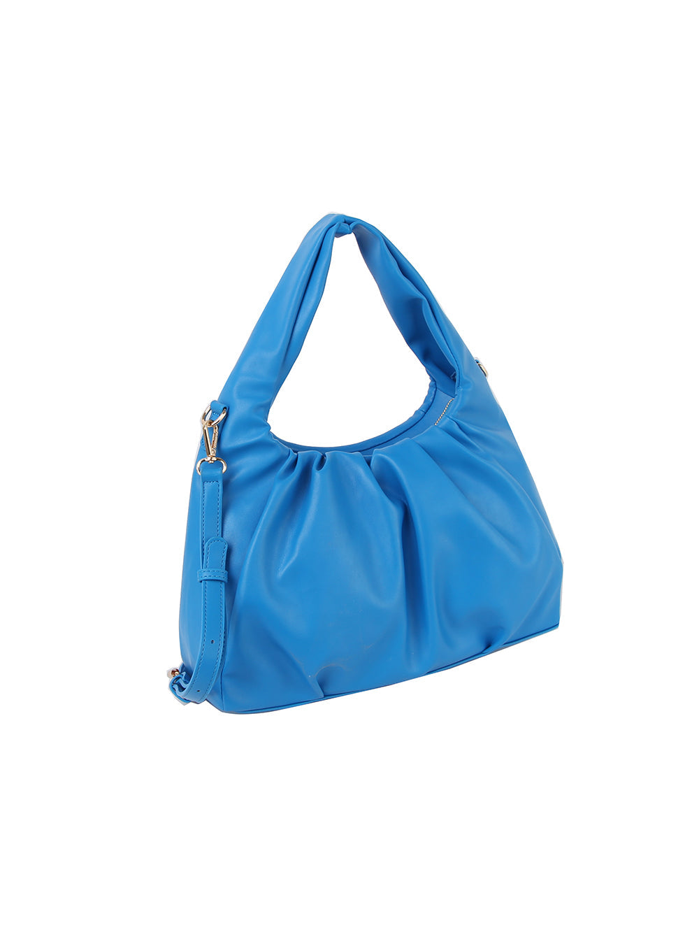 Scrunch soft leather hobo shoulder bag