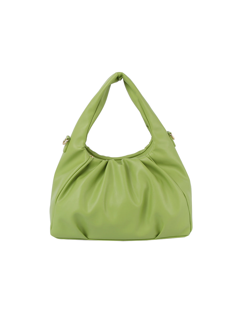 Scrunch soft leather hobo shoulder bag