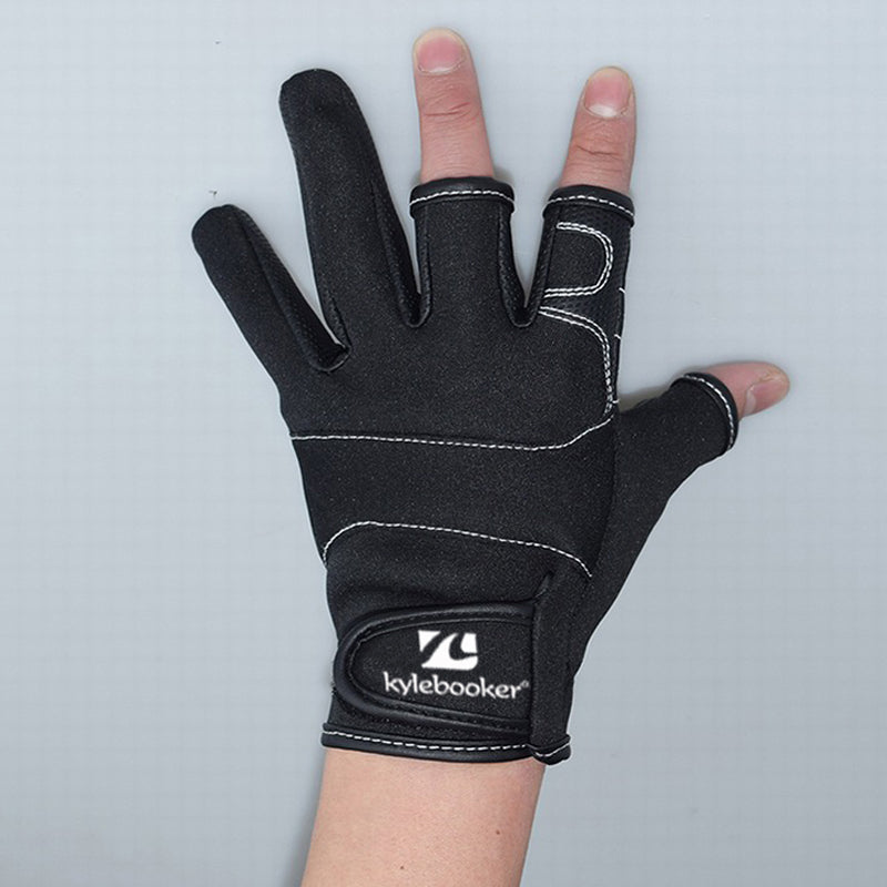 Cut 3 Fingers Gloves For Fishing Hunting Tactial Outdoors