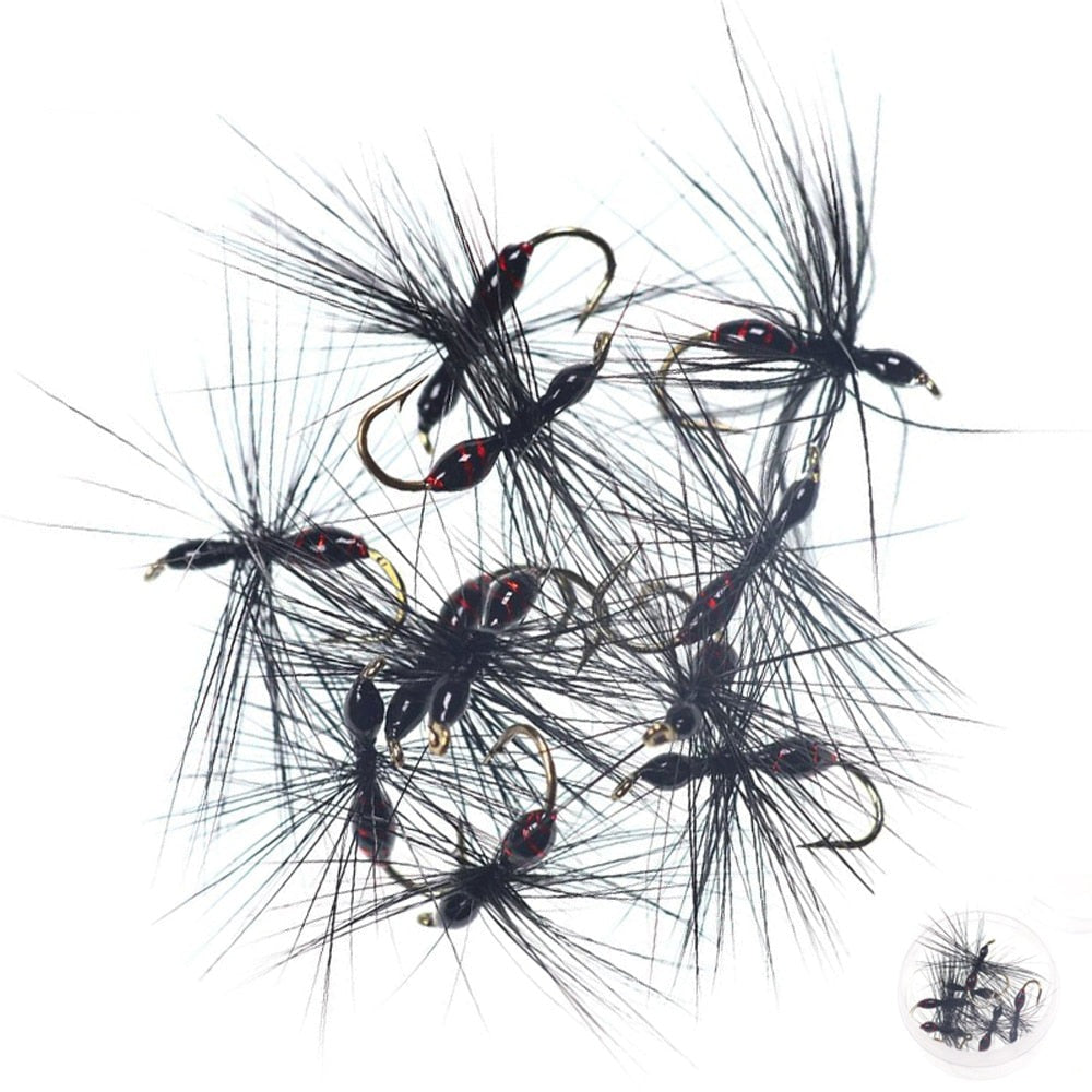 Kylebooker 8pcs Insects Flies Fly Fishing Lures Epoxy Ant Fly Trout Fishing Flies Artificial Insects Lure