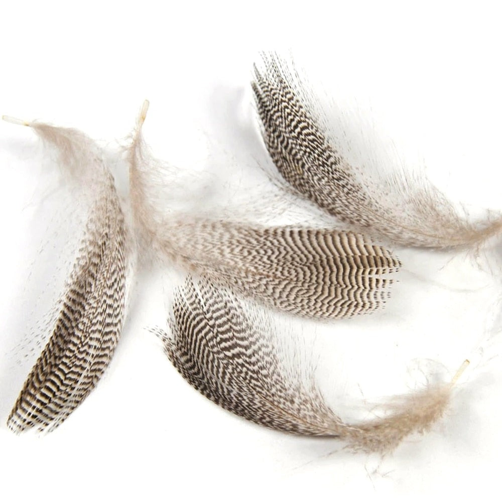 Kylebooker [ 20PCS/Bag ] Wifreo Natural Barred Mallard Duck Flank Feathers Wild Goose Hair for Fly Wings Tails Streamers Fly Tying Material