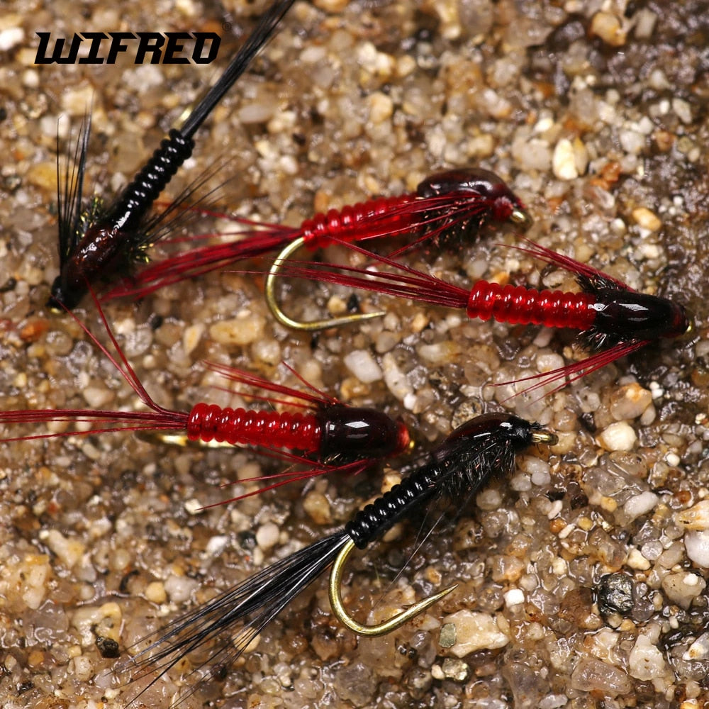 Kylebooker 8PCS #12 Flash Back Living Prince Nymph Fly Trout Perch Fishing Insect Lure Bait Hook Fishing Tackle