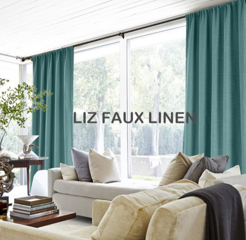 LIZ faux linen curtains