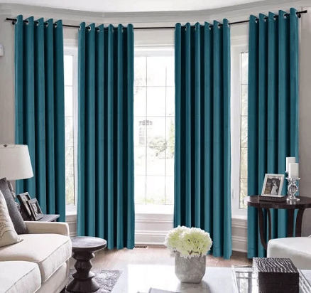 Midnight Blue Velvet Blackout Curtain