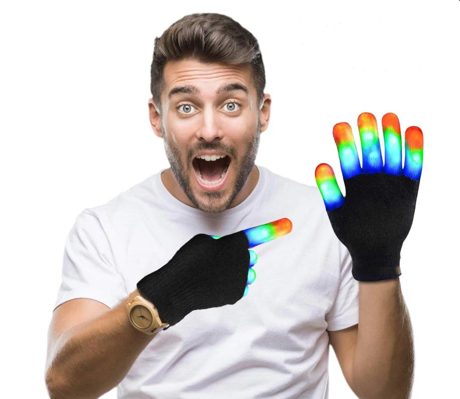 LED Finger Flashing light gloves