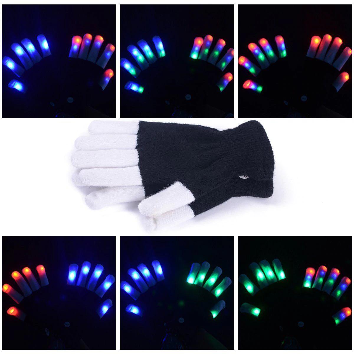 LED Finger Flashing light gloves