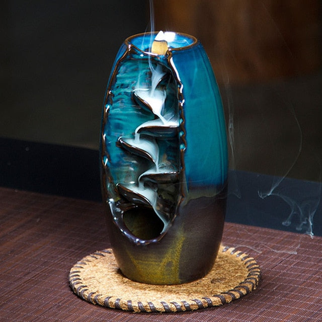 WaterFall Incense Ceramin Burner Aromatherapy Fragrance