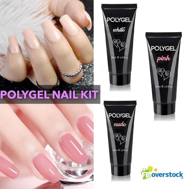 30ML Polygel Nail Acrylic Poly Gel Pink White Clear Crystal