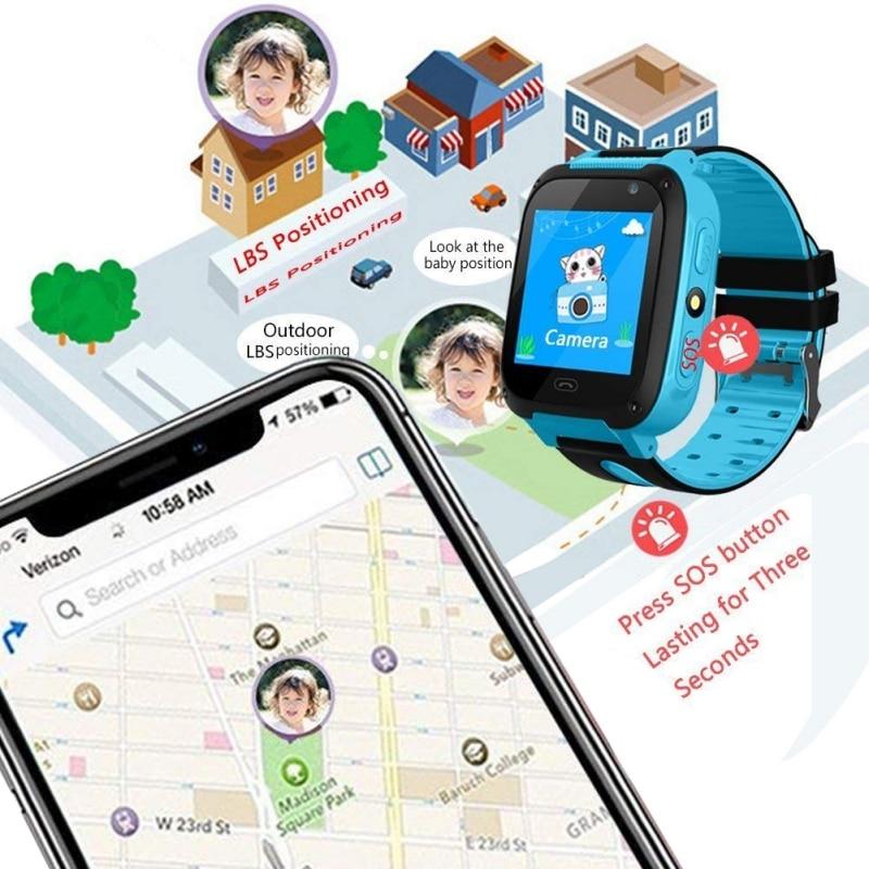 Sos location Alert GPS Tracker for Kids Smart Watch for iPhone iOS Android