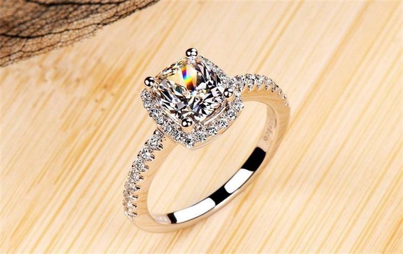 Bridal Wedding Ring 925 Sterling Silver Rings