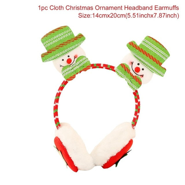 Kids Christmad Headbans Santa Claus Snowman Christmas Gift