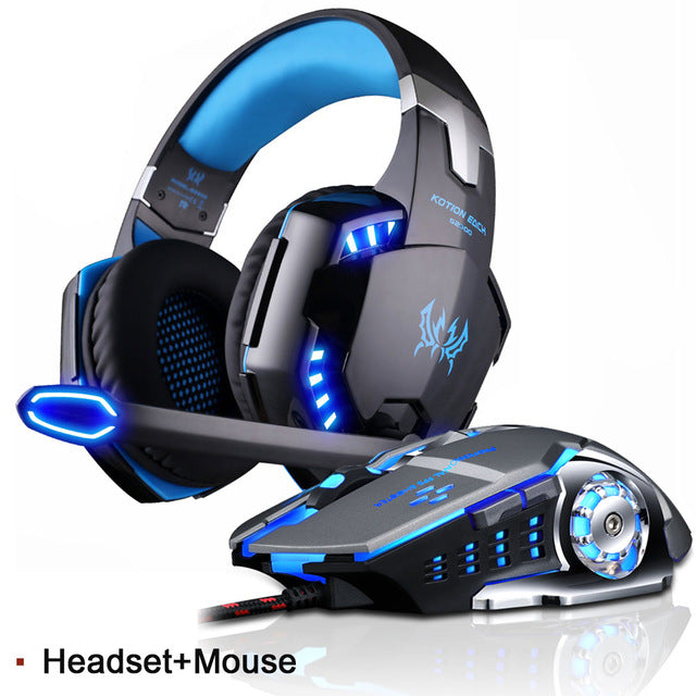 PS4 Best LED Gaming Headset Deep Bass Stereo with Microphone Noise Cancellation