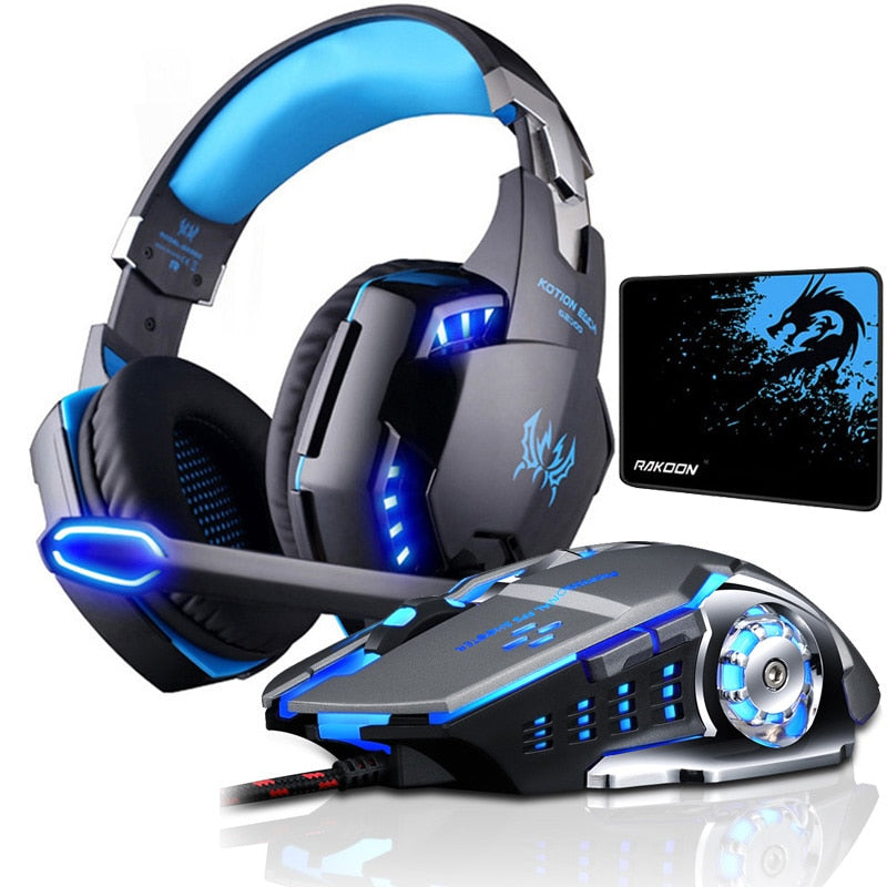 PS4 Best LED Gaming Headset Deep Bass Stereo with Microphone Noise Cancellation