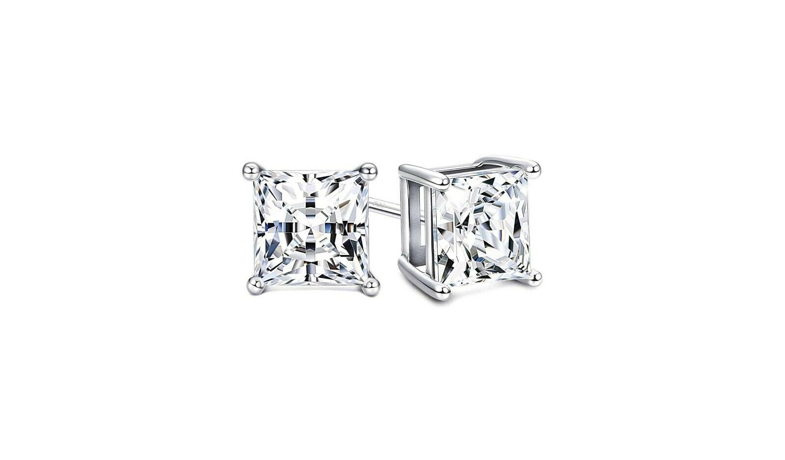 925 Sterling Silver CZ Stud Earrings Cubic Zirconia Women 5PC Earrings Set