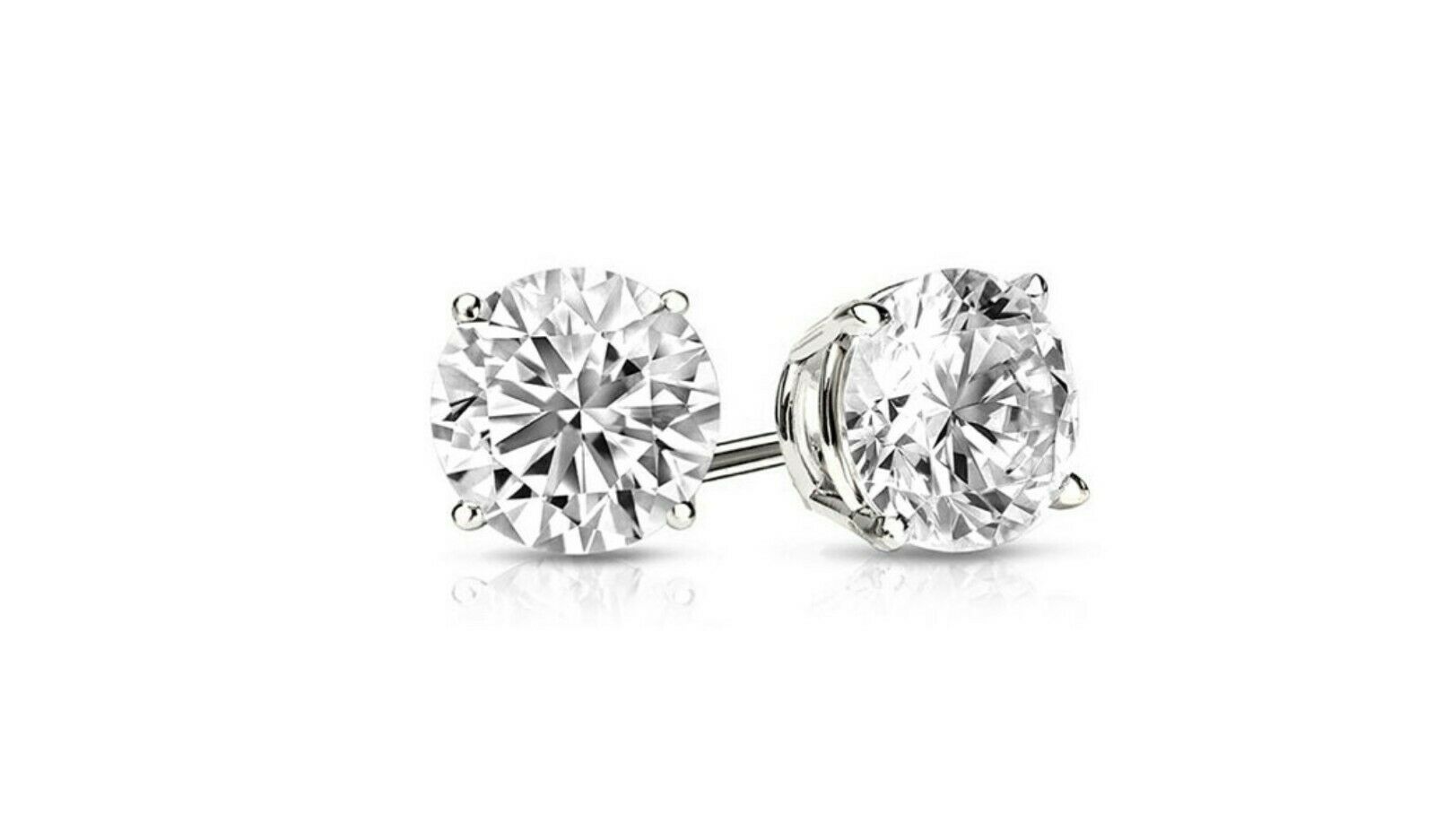 925 Sterling Silver CZ Stud Earrings Cubic Zirconia Women 5PC Earrings Set