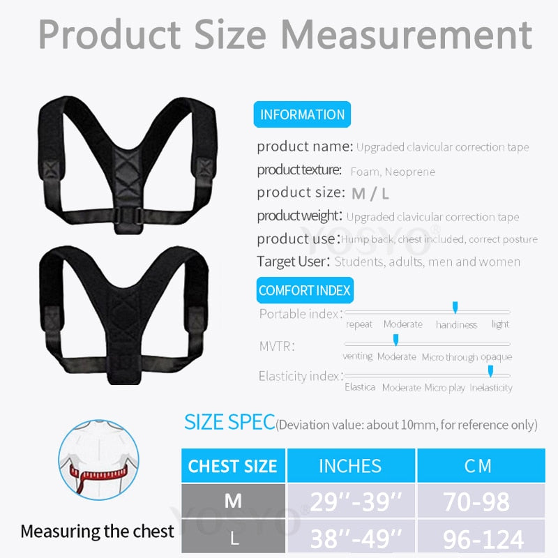 Posture Corrector For Men And Women, Upper Back Brace For Clavicle Support Straightener Pain Relief