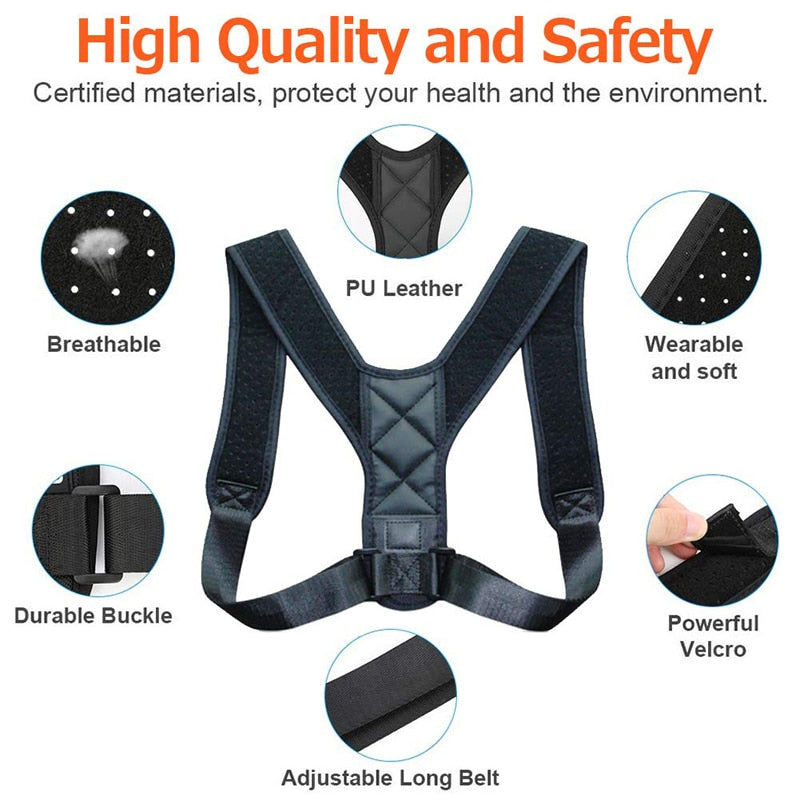 Posture Corrector For Men And Women, Upper Back Brace For Clavicle Support Straightener Pain Relief