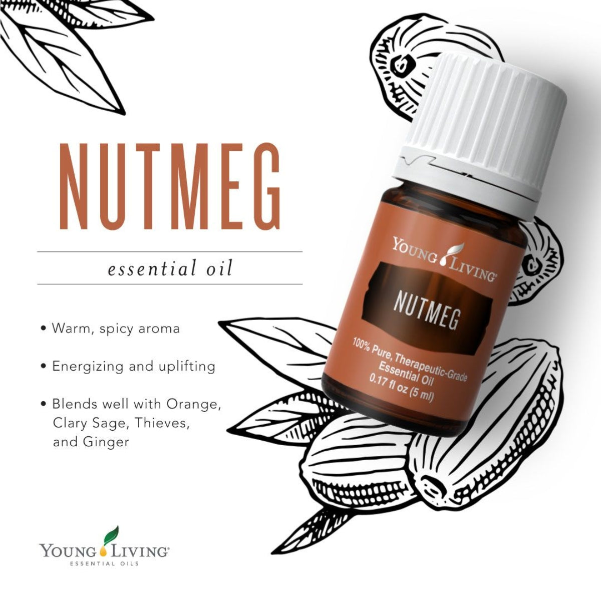 Young Living Nutmeg Essential Oil - 5ml