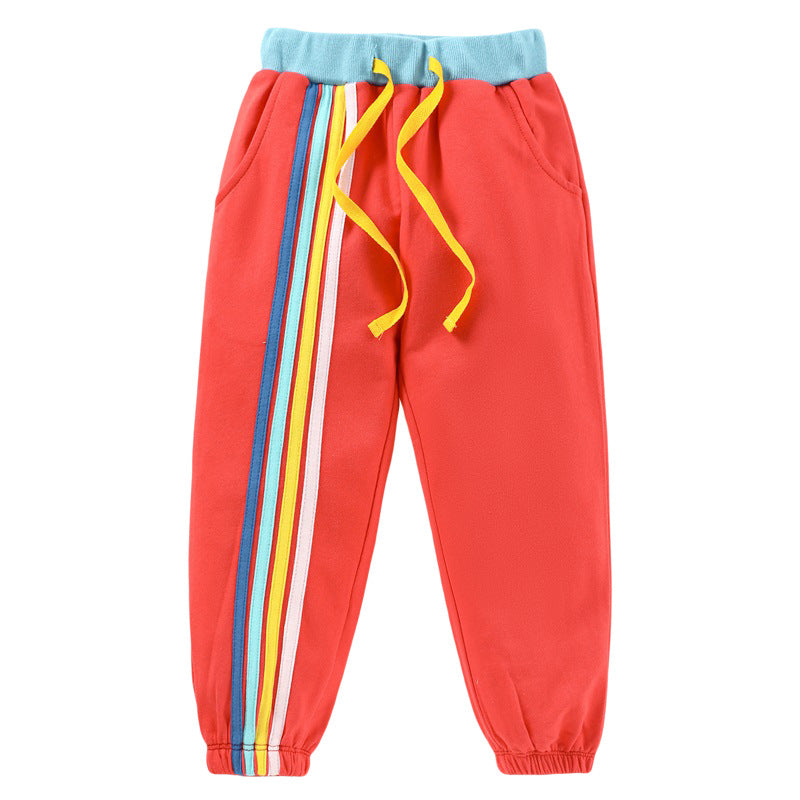 Baby Boy And Girl Striped Pattern Soft Cotton Casual Trousers by MyKids-USA?