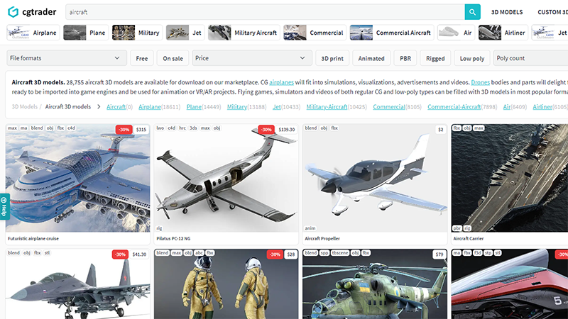 CGTrader - websites like Thingiverse