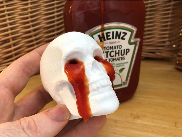 Modello 3D Tappo di Ketchup Teschio