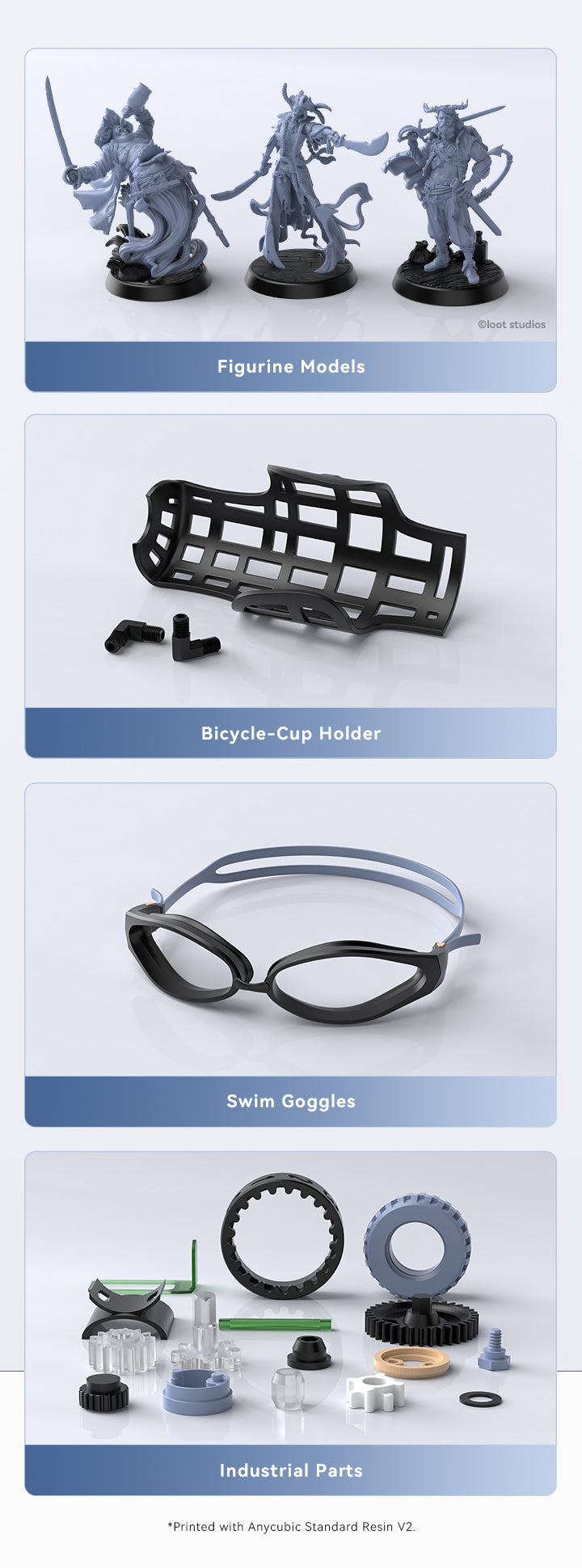 Anycubic Standard Resin V2 - Sample Prints