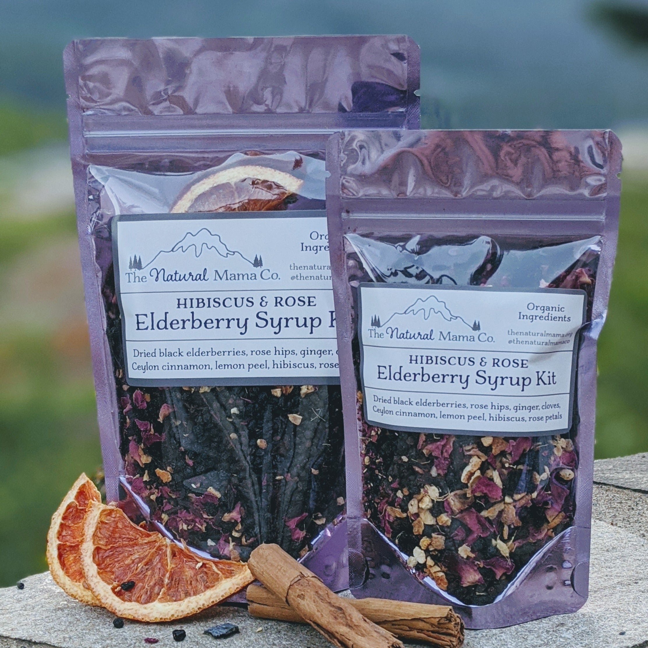 Super Sized Elderberry Syrup Kit - Hibiscus & Rose