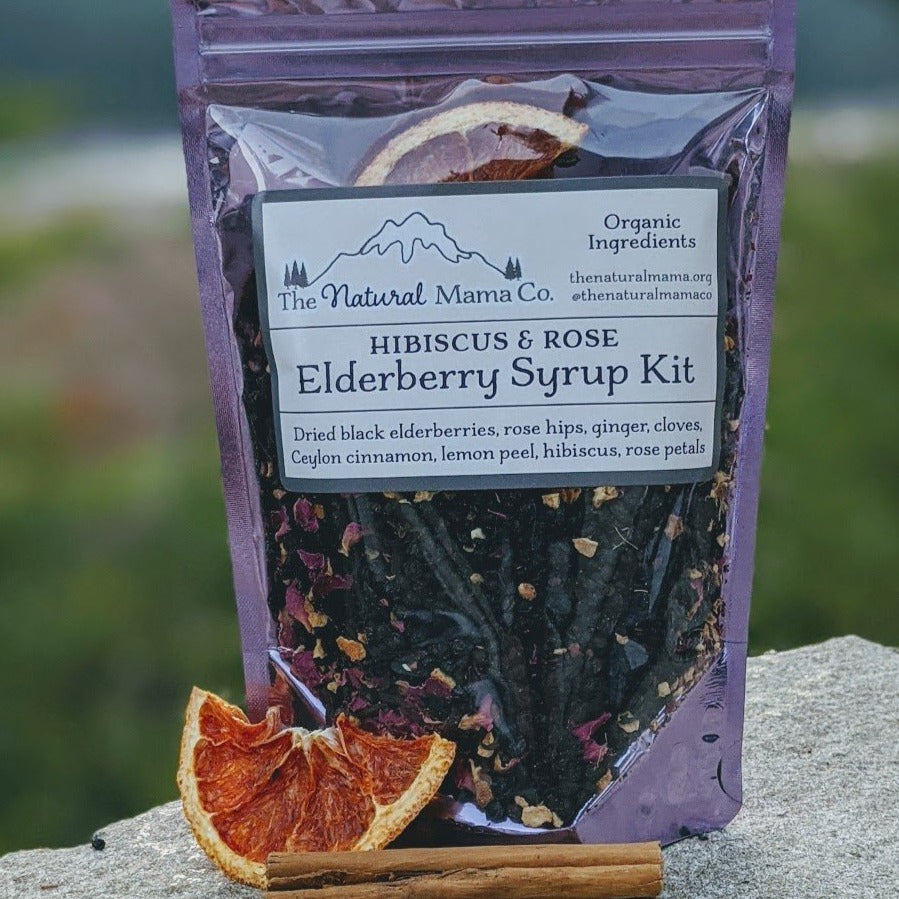 Super Sized Elderberry Syrup Kit - Hibiscus & Rose