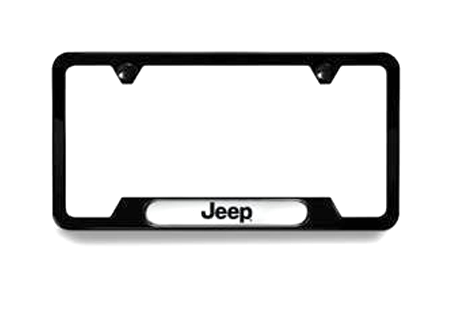 Jeep Mopar License Plate Frame, Black with Jeep Logo, 2011-2023 Jeep