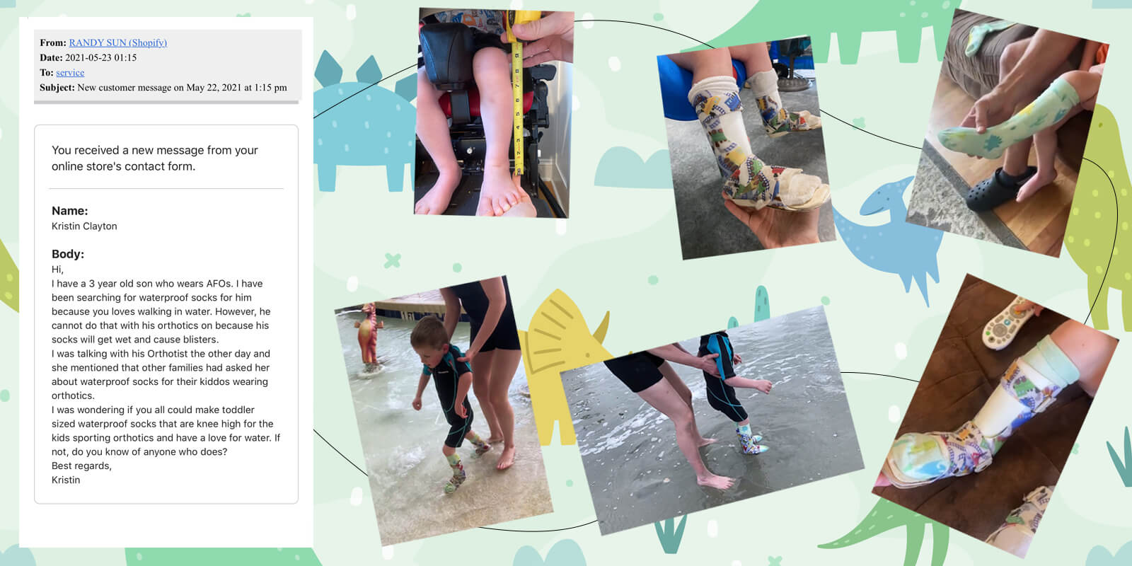 story of kids waterproof socks