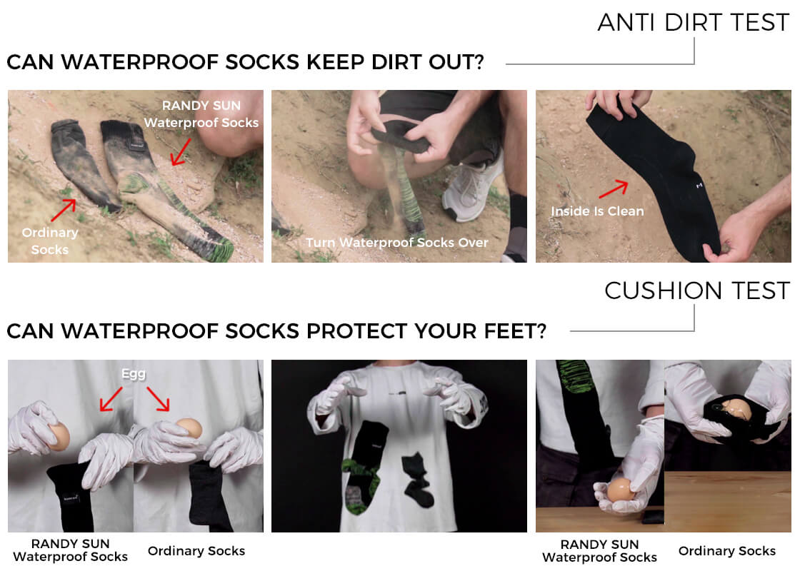 test of waterproof socks