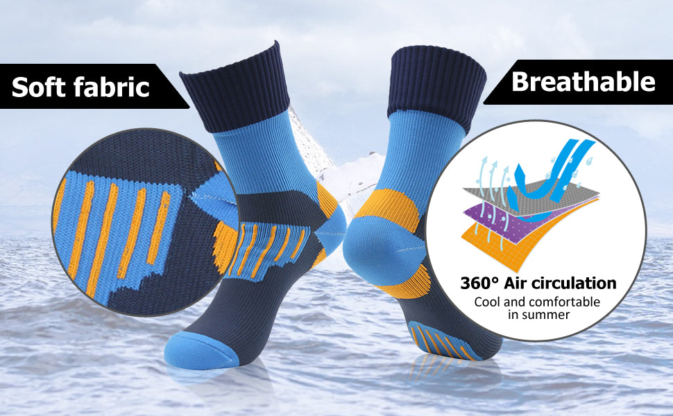 blue waterproof socks