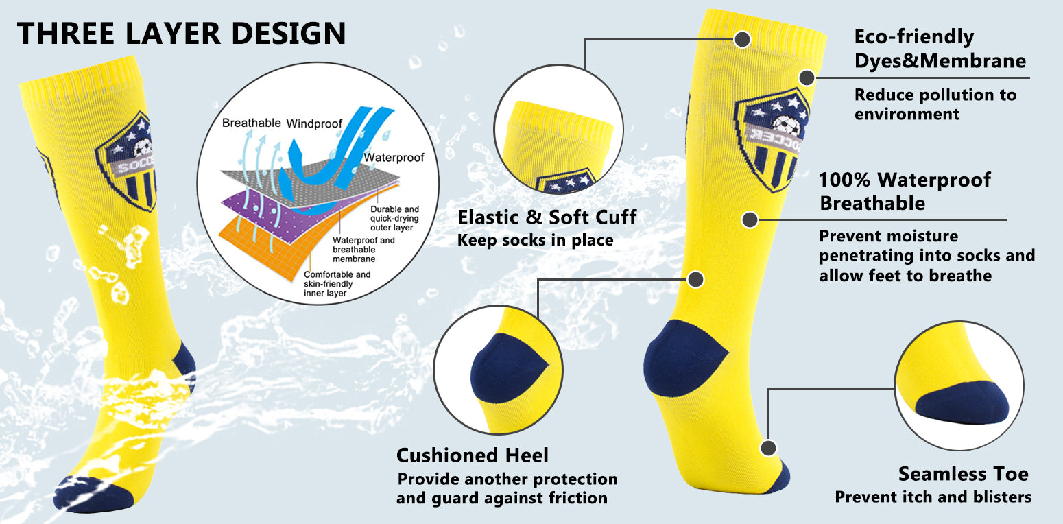 yellow waterproof socks