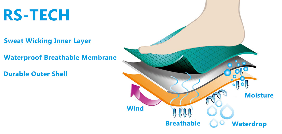3 layer waterproof socks