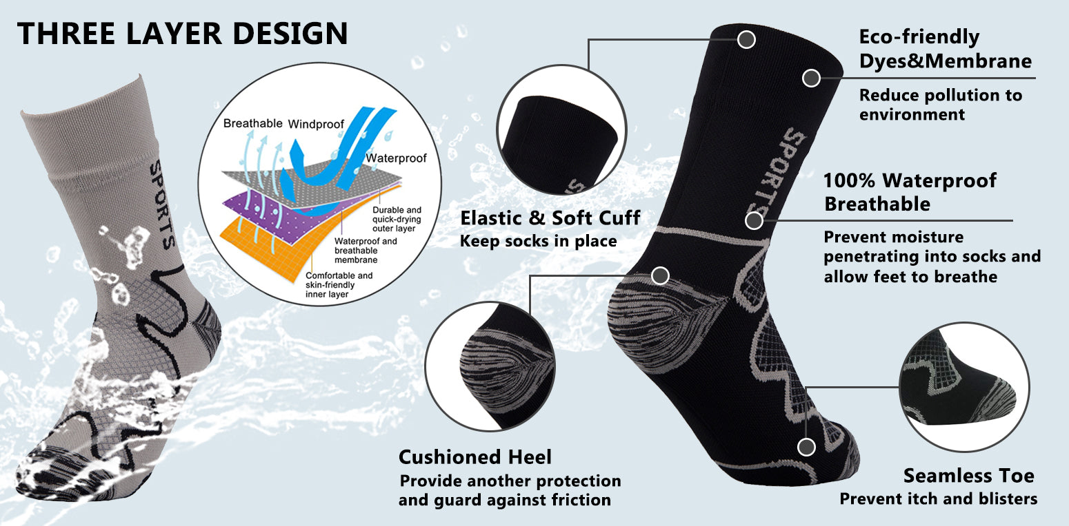 men waterproof socks features