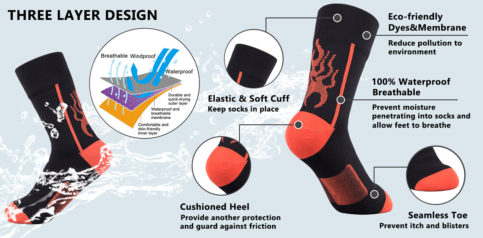 crew waterproof socks features