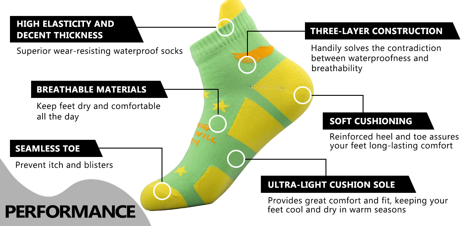 yellow waterproof socks